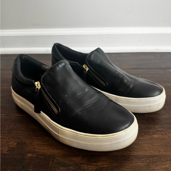 Steve Madden Other - Steve Madden Women’s Black Slip-On Sneakers with White Sole